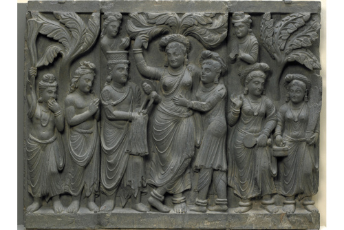 Scenes from the Life of the Buddha, Pakistan-Afghanistan, ancient Gandhara. Courtesy of Freer Gallery. 